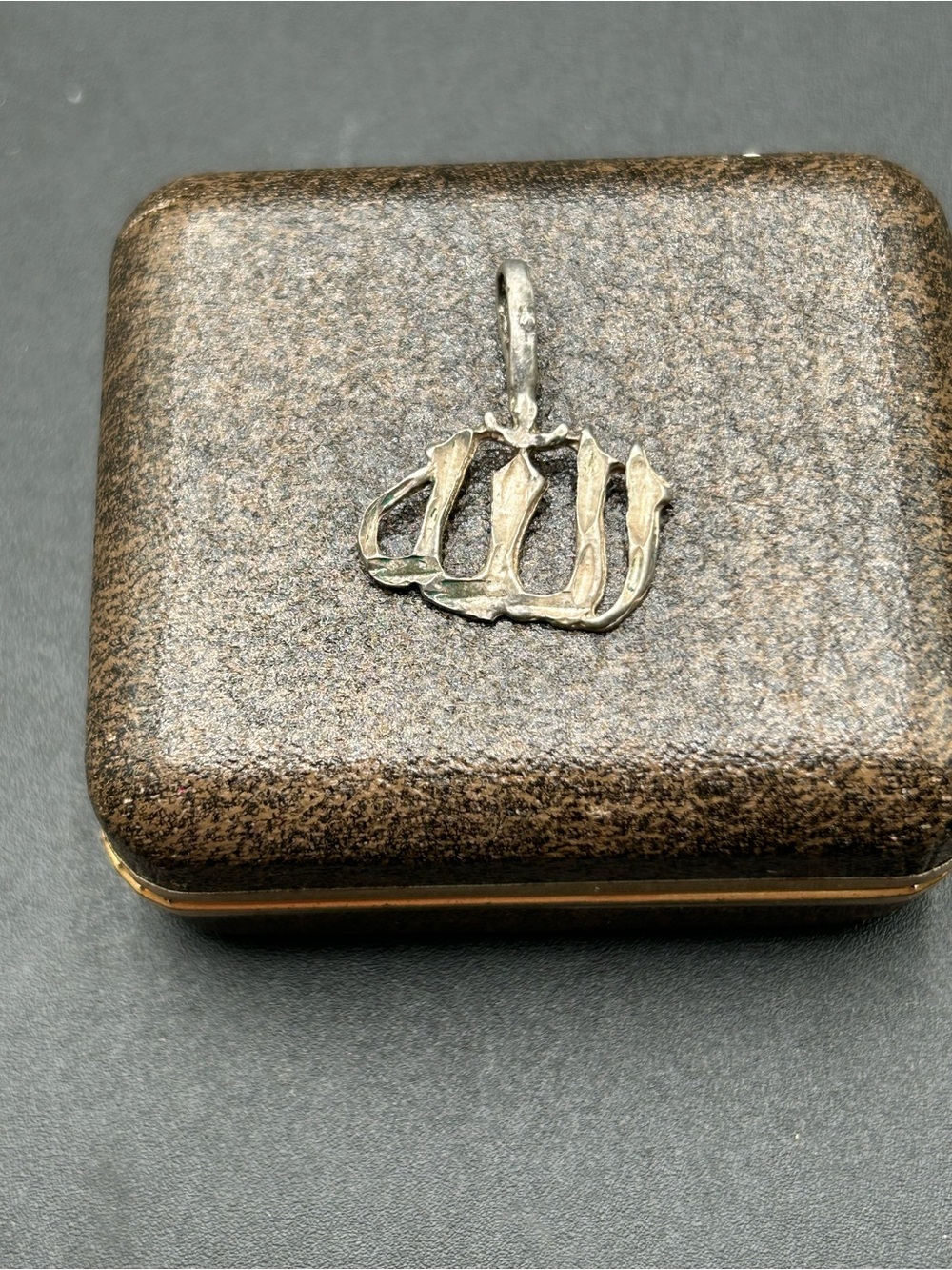 Sterling silver Allah Pendant - Sculptural Design